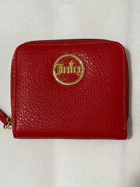 NWOT Red Juicy Couture Faux Leather Wallet Snap Closure and Zip Change Pocket